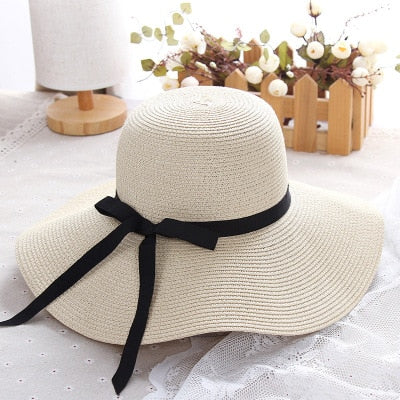 Floppy Straw Hat - Sara closet