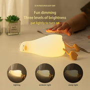 "Meet our adorable Cute Squishy Duck Nightlight Toy! Soft, squishy, and oh-so-cute, it provides a comforting glow for sweet dreams every night."