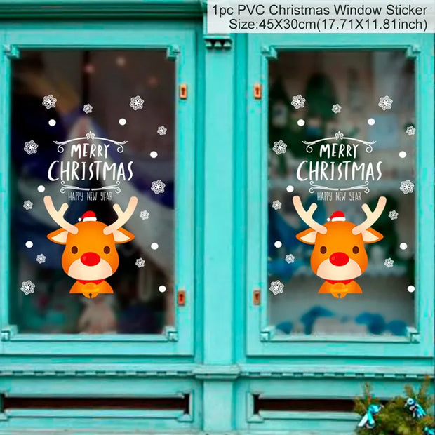 Winter / Christmas Window Decals Window Decorations - Christmas Christmas Window Stickers - Home & Garden Christmas Window Decals Christmas Wall & Window Stickers Christmas Stickers for Windows Christmas Shop Window Stickers for sale 3D Large Christmas Window Sticker