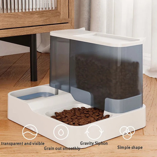 "Revolutionize feeding time with our automated pet feast system. Effortlessly schedule meals for your furry friend for convenience and peace of mind."