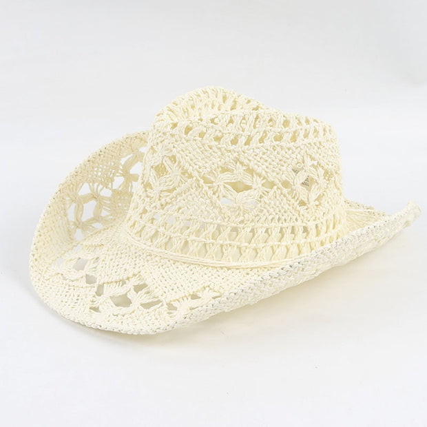 Fashion Hollowed Straw Hat - Sara closet