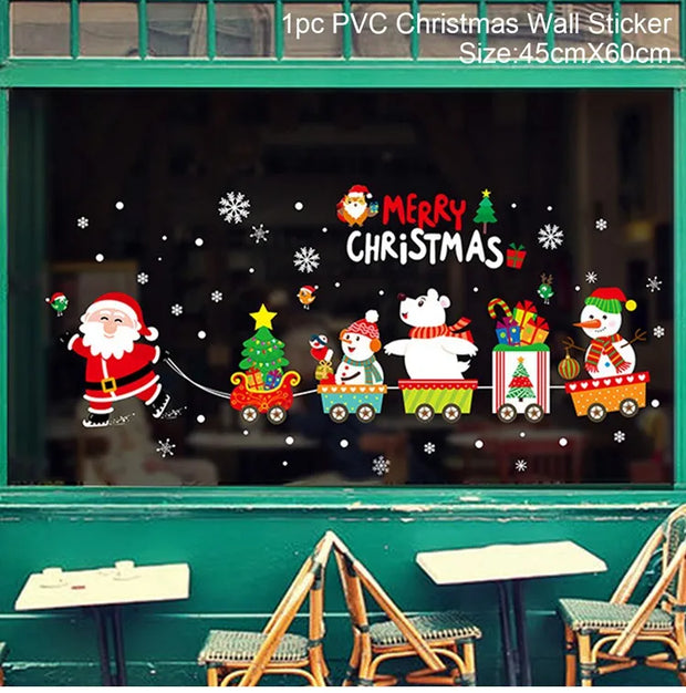 Winter / Christmas Window Decals Window Decorations - Christmas Christmas Window Stickers - Home & Garden Christmas Window Decals Christmas Wall & Window Stickers Christmas Stickers for Windows Christmas Shop Window Stickers for sale 3D Large Christmas Window Sticker