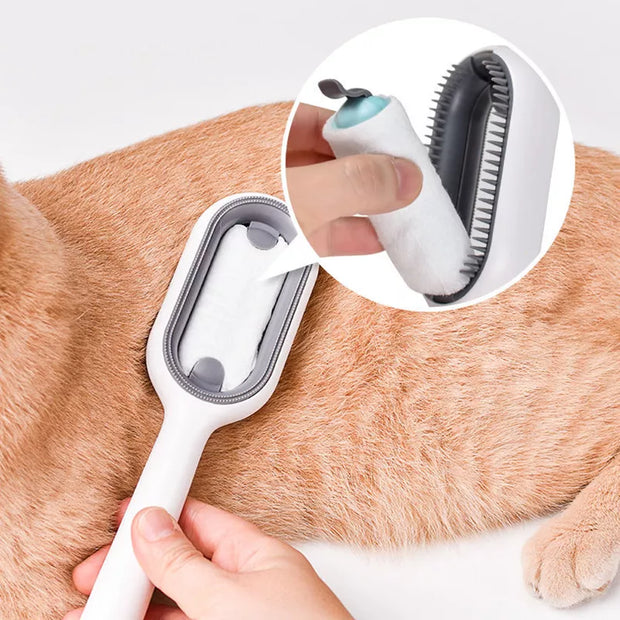 Introducing the Double-Sided Pet Grooming Brush, the perfect tool for keeping your furry friend's coat soft, smooth, and tangle-free.