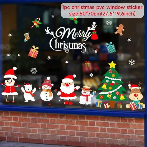 Winter / Christmas Window Decals Window Decorations - Christmas Christmas Window Stickers - Home & Garden Christmas Window Decals Christmas Wall & Window Stickers Christmas Stickers for Windows Christmas Shop Window Stickers for sale 3D Large Christmas Window Sticker