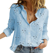 Linen Button-Up Oversize Shirt - Sara closet
