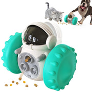 "Entertain and reward your pet with our tumbling treat tumbler. Provides mental stimulation and fun while dispensing tasty treats."