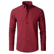 Elastic Non-Iron Business Shirt - Sleek and Wrinkle-Free Design for Professional Style.