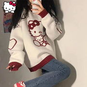 Hello Kitty O-Neck Sweater - Sara closet