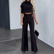 Casual streetwear pants suits for women - fashionable, comfortable attire blending style and ease for everyday wear.
