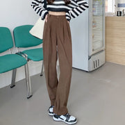 High Waist Corduroy Pants - Stylish and Comfortable Bottoms for Women. Elevate Your Look with Classic Corduroy Texture and Flattering High Waist Design."