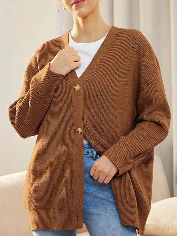 Versatile V-Neck Knitwear - Sara closet