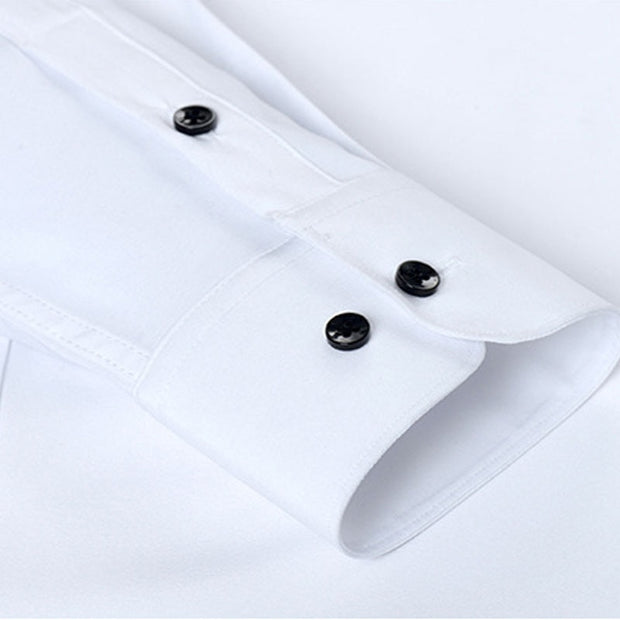 Elastic Non-Iron Business Shirt - Sleek and Wrinkle-Free Design for Professional Style.