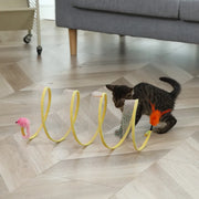 Foldable Cat Tunnel with Mouse Toy - Interactive Play Space for Curious Cats.