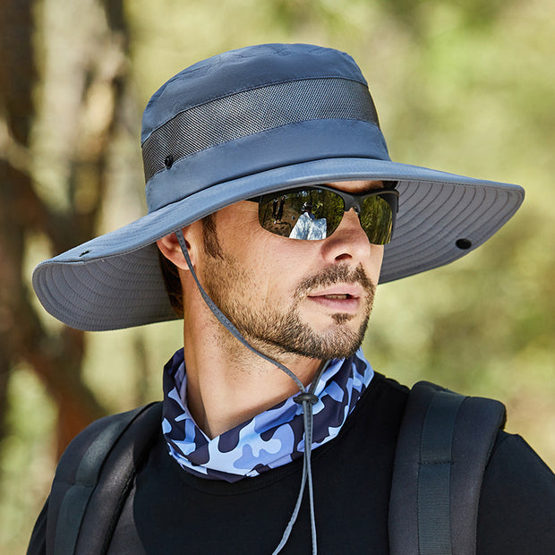 Men's UV protection hat, offering sun safety and style. With UPF sun protection and a wide brim, this hat shields against harmful UV rays while keeping you cool and comfortable outdoors.