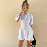 Women puff sleeve dresses - stylish and chic dresses featuring voluminous puff sleeves for a trendy and feminine look.