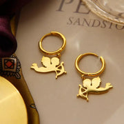Angel Hoop Earrings - Heavenly Accessories for a Divine Look."