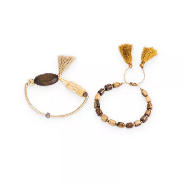 Wooden Bead Bracelets - Sara closet