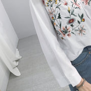 Embroidery Long Sleeve Shirts - Sara closet