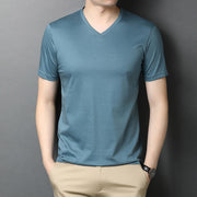 Men's Turn Down T-Shirt - A classic turn-down collar men's t-shirt in black, perfect for casual or semi-formal occasions.
