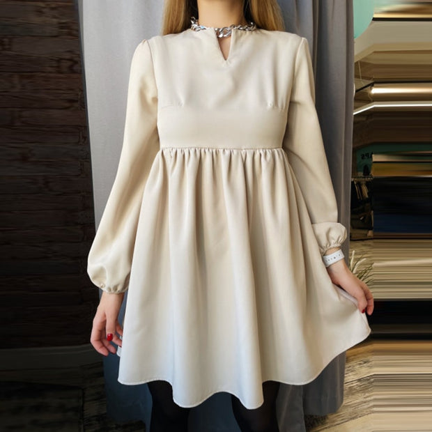 Lantern Sleeve Casual Dresses - Sara closet