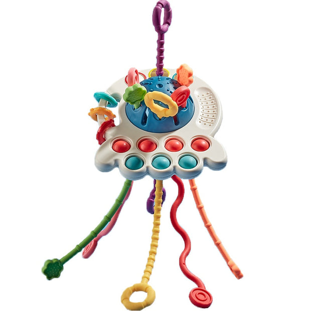 "Colorful Montessori sensory toys for babies, promoting tactile exploration, fine motor skills, and sensory development through playful engagement."
