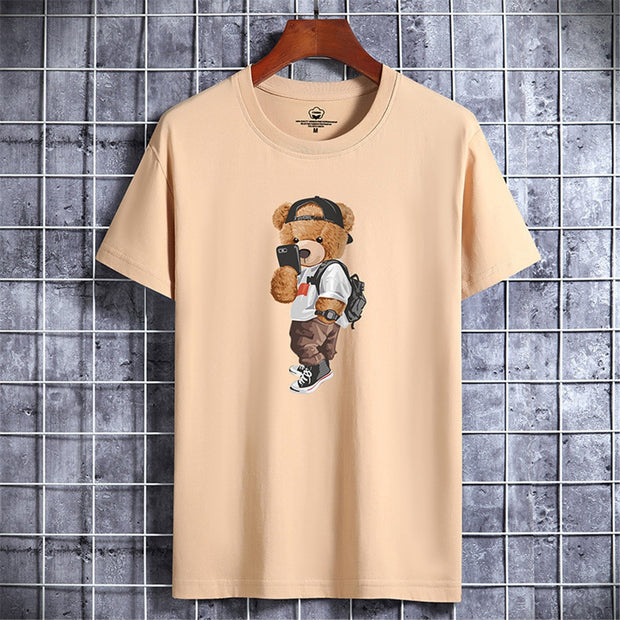 Men's Bear Harajuku T-Shirt - Sara closet