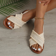 Lace-Up Flat Sandals: Summer Stylish - Chic and Comfortable Footwear for Sunny Days
