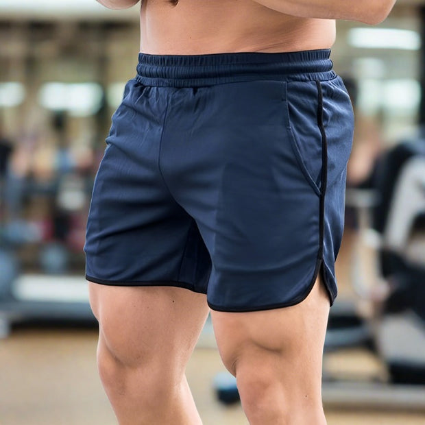 Men's workout shorts, designed for optimal performance and comfort during exercise. Featuring moisture-wicking fabric and a flexible fit, these shorts are perfect for gym sessions, running, or any active pursuit.