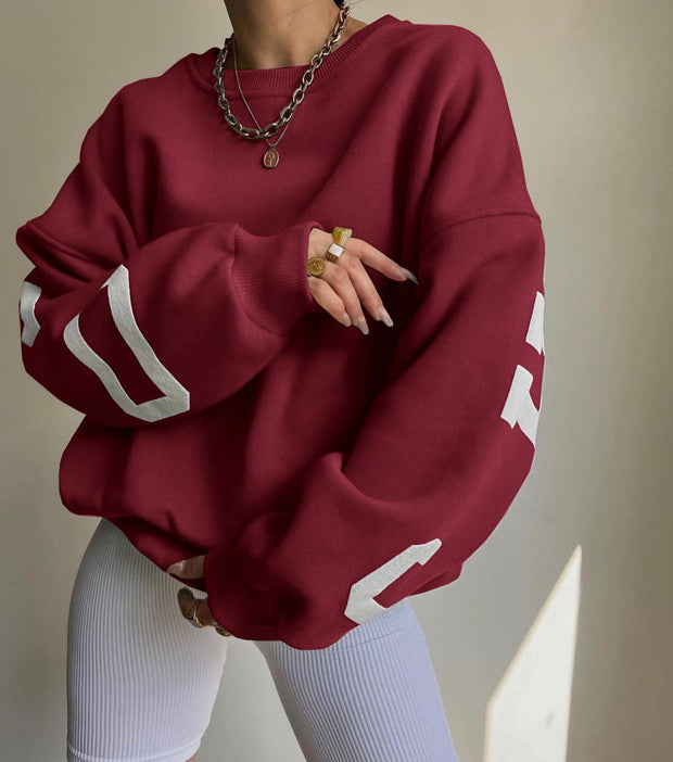 Women Casual Letters Print Sweatshirt - Sara closet