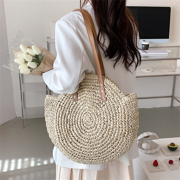 Fashionable Large Straw Bags - Sara closet