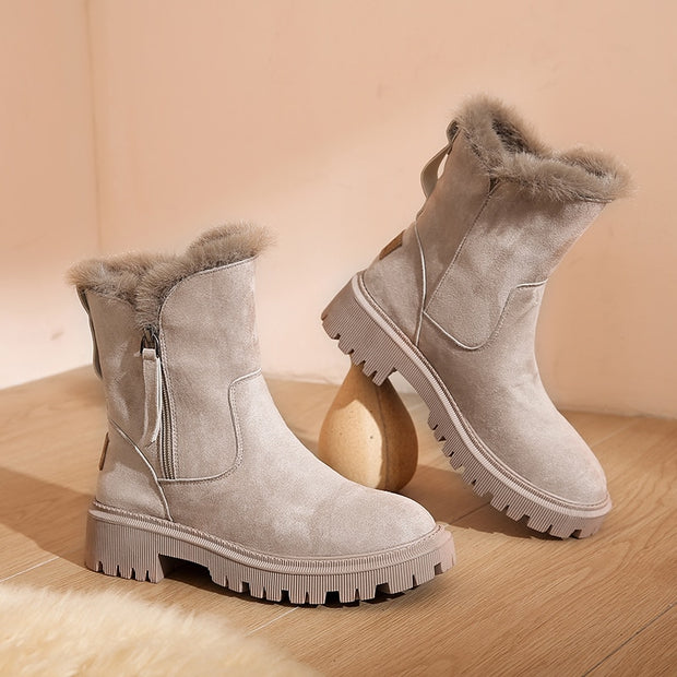 Warm Platform Boots - Cozy and Stylish Winter Footwear