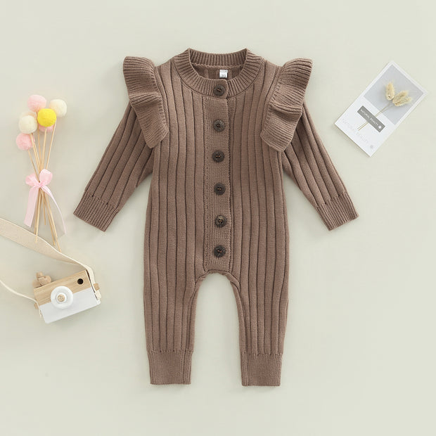 Infant Baby Girl Ruffle Jumpsuit - Sara closet