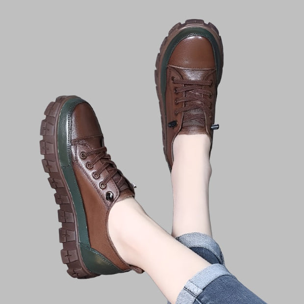 Platform Leather Shoes - Sara closet