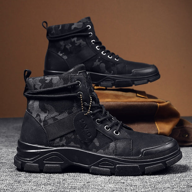 Men Camouflage Boots - Durable and Stylish Footwear for Outdoor Exploration