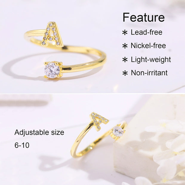 Open Letter Name Rings - Personalized and Stylish Accessories with Customized Initials