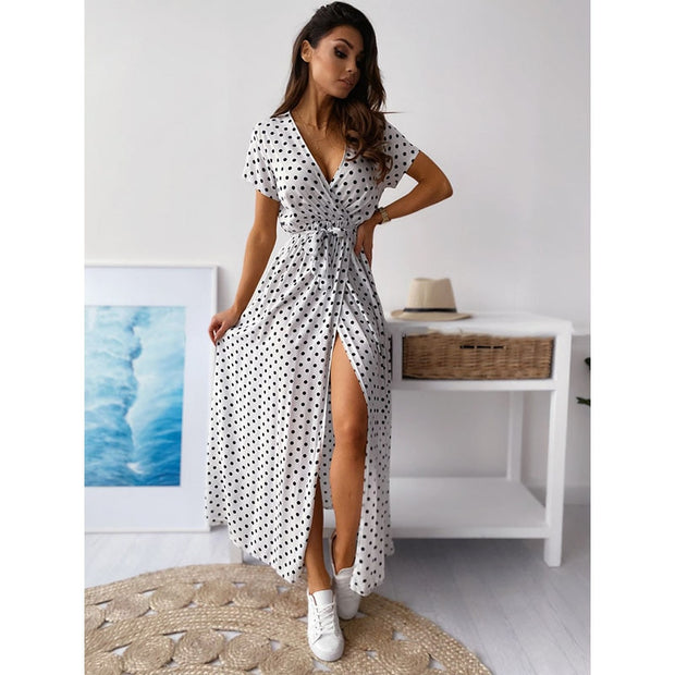 Certainly, here are the keywords turned into hashtags:  #FlirtyPolkaDotMaxiDress #AlluringLongDressWithPolkaDots #SeductiveSpottedGown #MaxiDressForSexyLook #TrendyPolkaDotFashion #StylishAndAlluringAttire #PolkaDotElegance #SensualMaxiDressDesign #ChicAndSexySummerDress #GlamorousPolkaDotEnsemble #EyeCatchingPatternedGown #ConfidentStyleWithPolkaDots #ContemporarySexyFashion #BoldStatementMaxiDress #PolkaDotAllureAndCharm