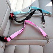 "Adjustable Pet Car Seat Harness: Secure and comfortable pet travel restraint for car safety, with adjustable straps for various sizes."