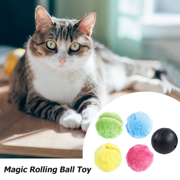 "Magic Rolling Ball Toy: Stimulating play for your pet, encouraging exercise and entertainment with its captivating and unpredictable movements."