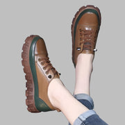 Platform Leather Shoes - Sara closet