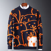 Men's Bear Pattern Pullovers - Sara closet
