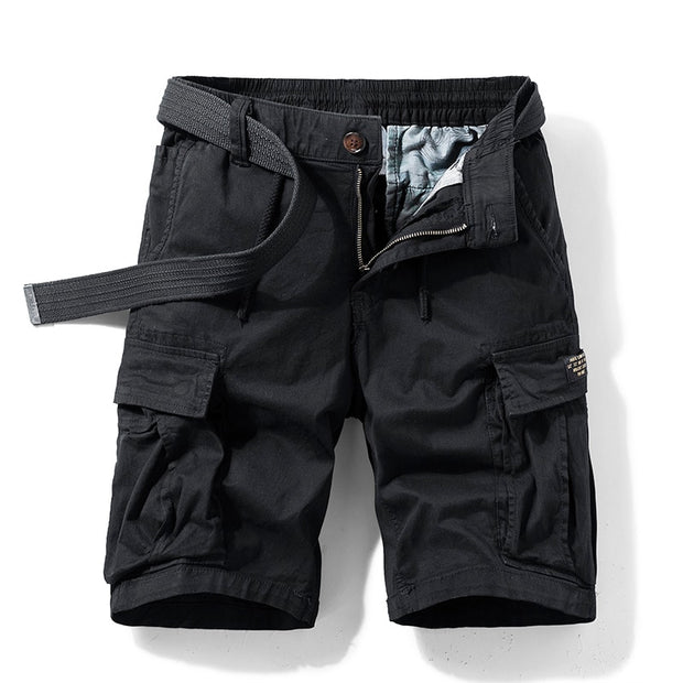 Men's tactical cargo shorts, combining rugged durability with functional design. Featuring multiple pockets and reinforced stitching, these shorts are ideal for outdoor activities, camping, or tactical training.