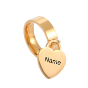Heart-shaped Name Ring - Sara closet