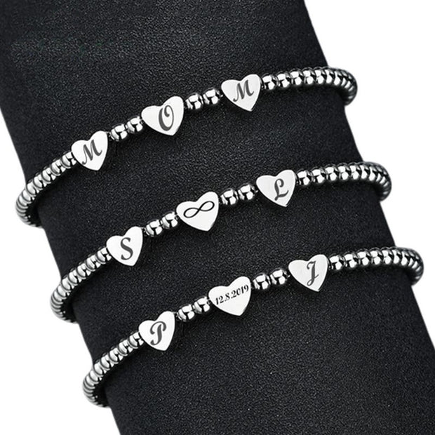 Personalized Heart Strand Bracelet - Sara closet