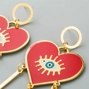 Heart Shaped Long Earrings - Romantic and Elegant Accessories for Every Occasion.