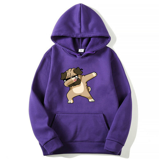 Men's Pug Print Hoodies - Sara closet