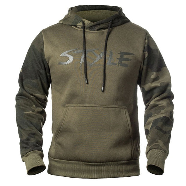 Men's Fleece Military Hoodie - Sara closet