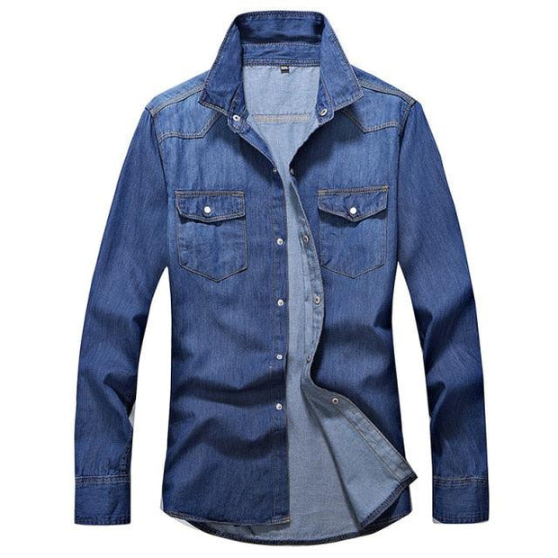 Men's Cowboy Denim Shirt - Sara closet