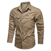 Men Military Cotton Shirts - Sara closet