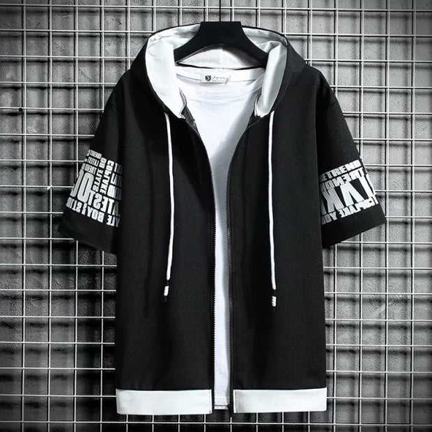 Men's Short Sleeve Hoodie - Sara closet