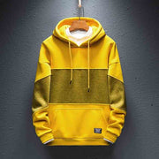 Men's Patchwork Hooded Sweatshirts - Sara closet